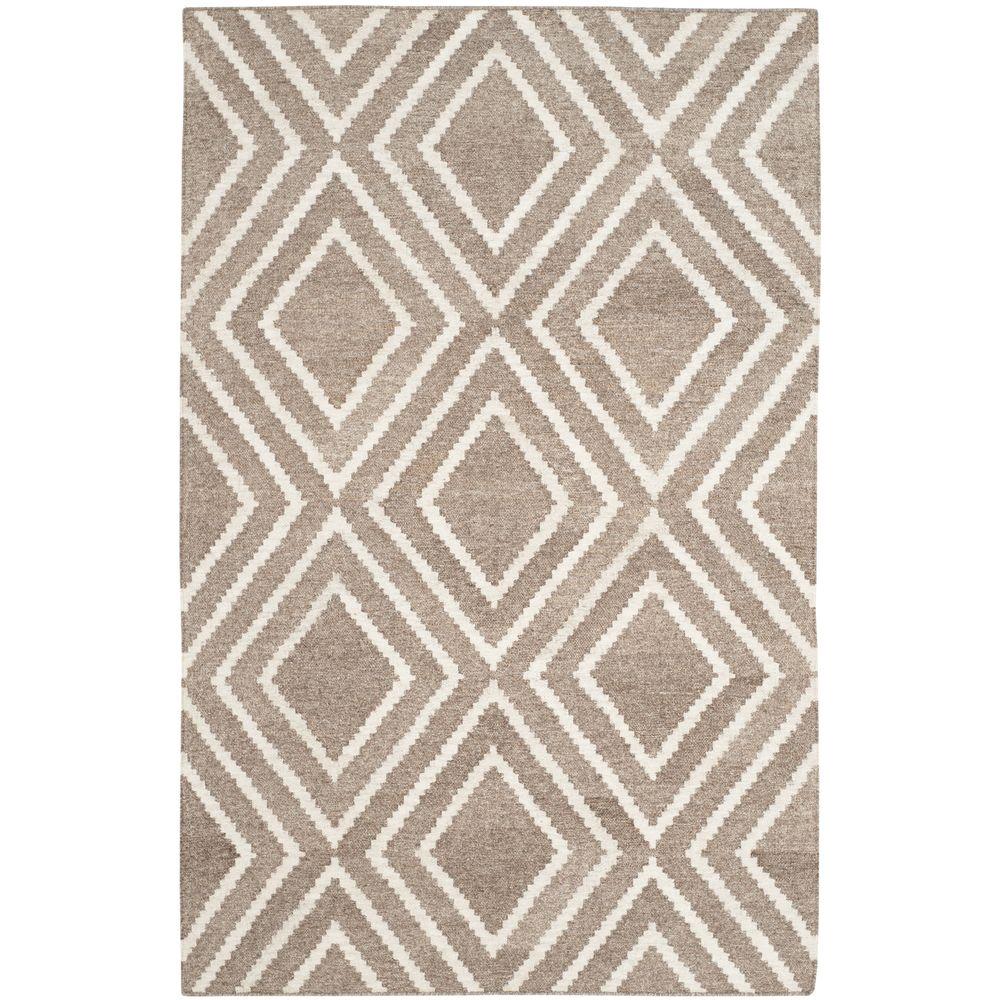 Safavieh Kilim Taupe/Ivory 4 Ft. X 6 Ft. Area Rug-KLM516A-4 - The Home ...