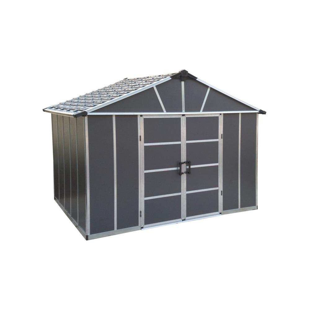 us leisure 10 ft. x 8 ft. keter stronghold resin storage