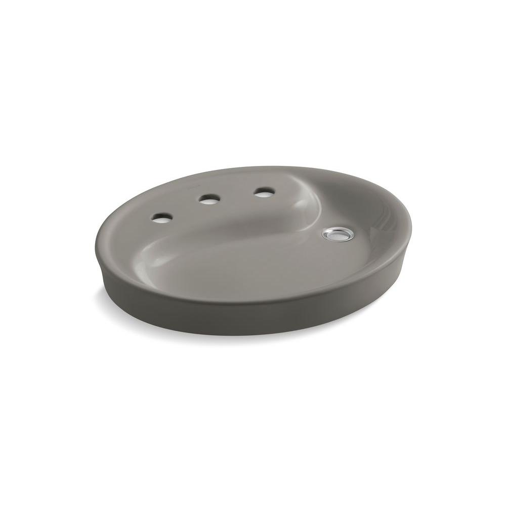 Kohler Yin Yang Drop In Vitreous China Bathroom Sink In Cashmere With Overflow Drain K 2354 8 K4 