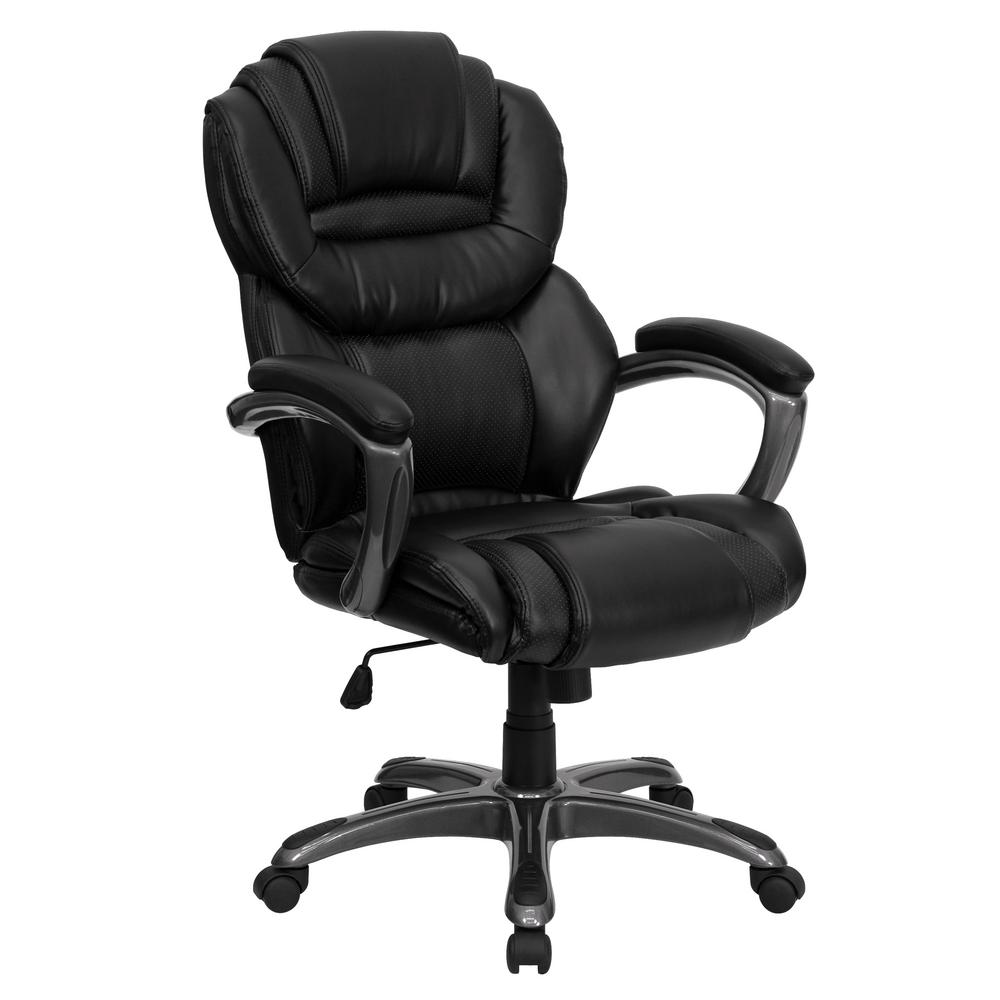 Flash Furniture High Back Black Leather Executive Swivel Office