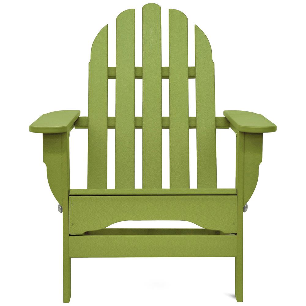 Durogreen Icon Lime Green Plastic Folding Adirondack Chair