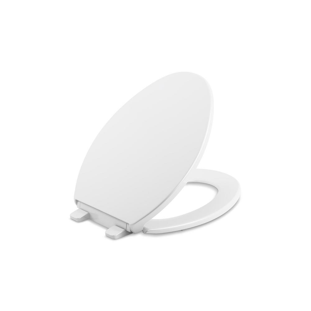 KOHLER Brevia Elongated Closed Front Toilet Seat in White