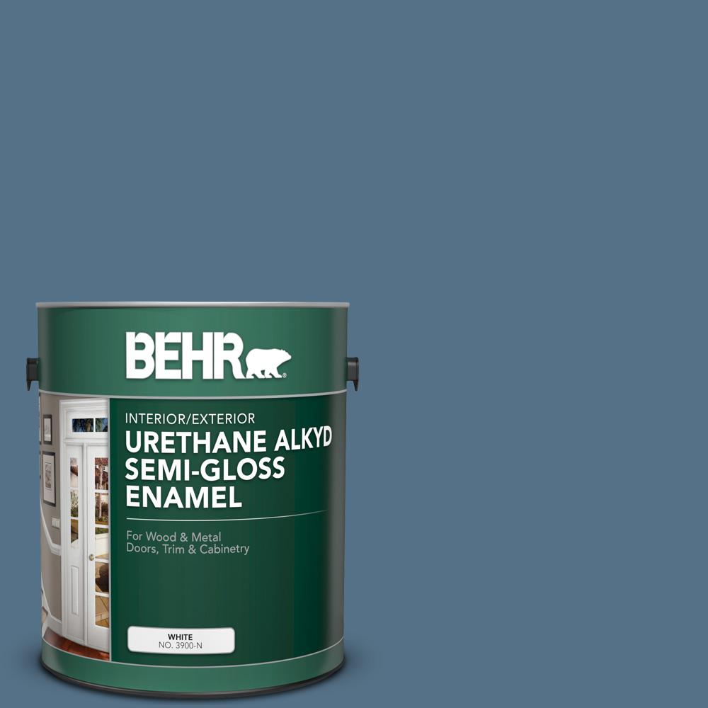 Low Price Behr 1 Gal 580f 6 Lost Atlantis Urethane Alkyd Semi