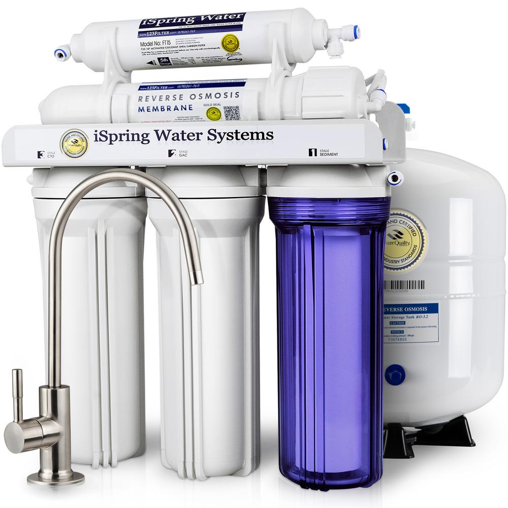 Reverse Osmosis Systems Water Filtration The Home Depot Wqa Gold Seal 5 Stage With Superior Quality Filter 75gpd Under Sink Reverse Osmosis Drinking