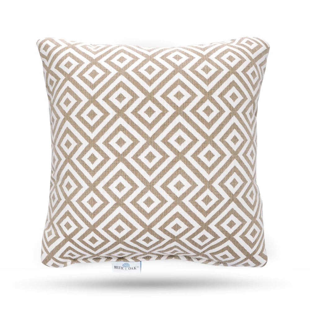 Blue Oak Outdura Elements Burlap Square Outdoor Throw Pillow 2