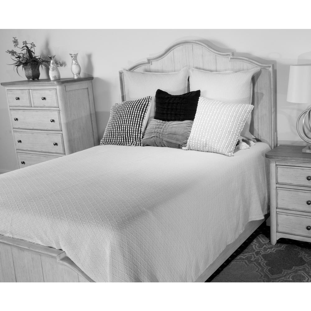 American Colors Diamond 1 Piece Light Grey Twin Coverlet Set
