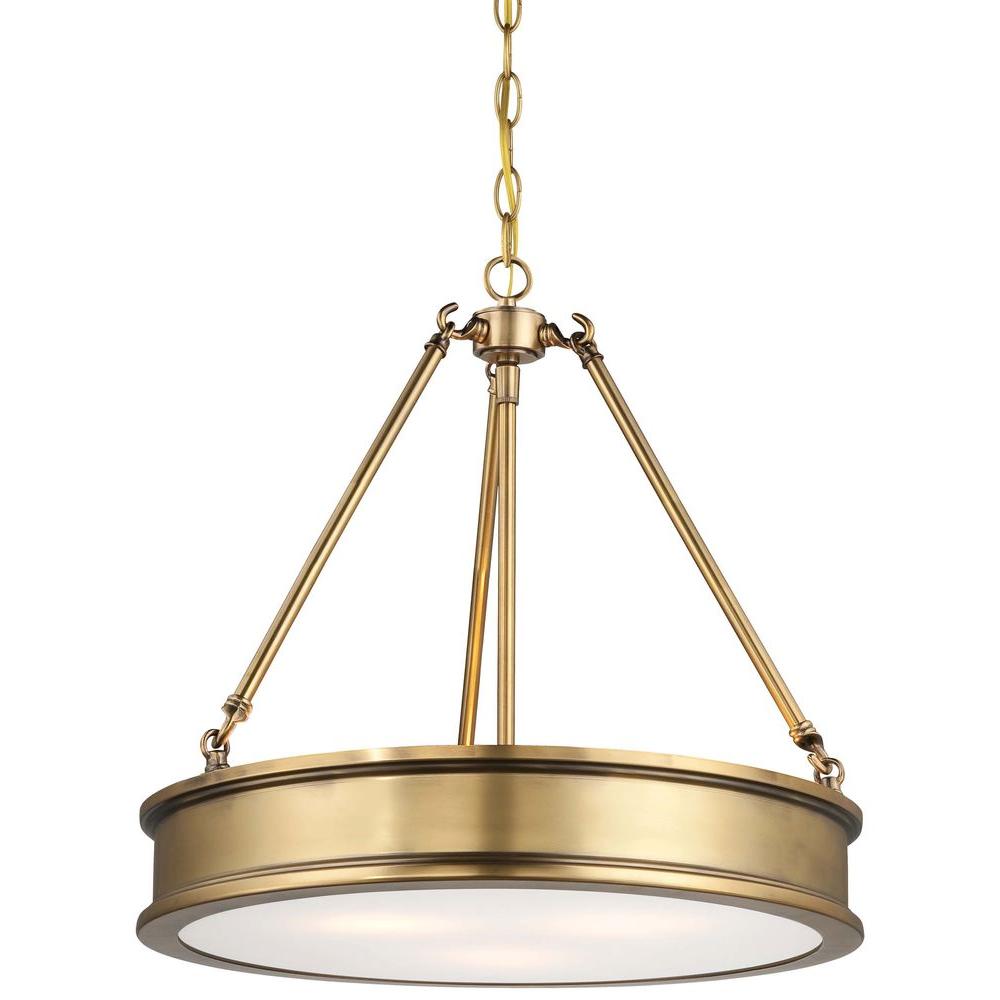 Minka Lavery Harbour Point 3-Light Liberty Gold Pendant-4173-249 - The Home Depot