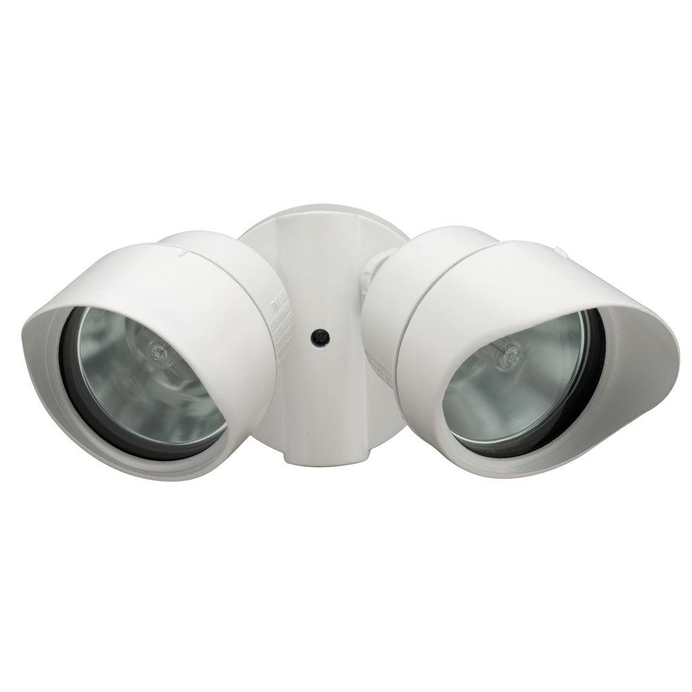 Lithonia Lighting 2 Light Wall Mount Outdoor White Flood