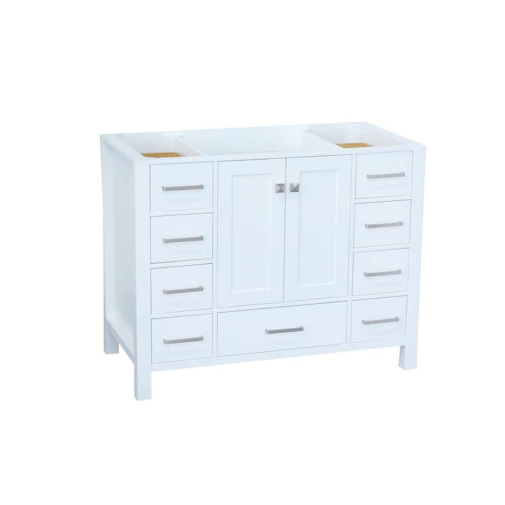 42 Inch Vanities Without Tops Bathroom The Cambridge 42 In W Vanity Cabinet Only White