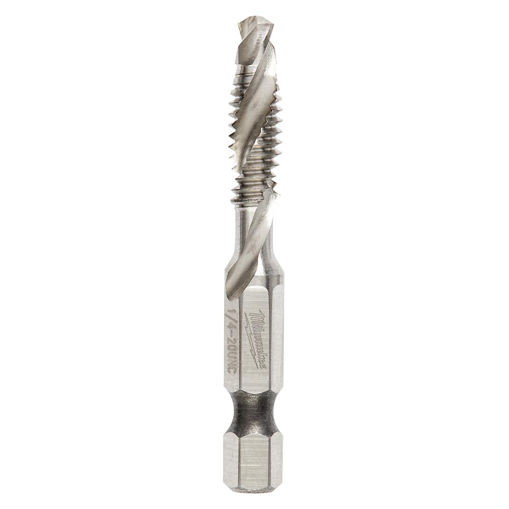 Milwaukee Shockwave 1 4 Unc Steel Impact Rated Drill Tap Bit 48 4873 The Home Depot