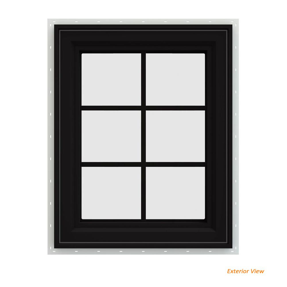 Jeld Wen 24 In X 30 V 4500 Series Black Finishield Vinyl Left V 4500 Series Black Finishield