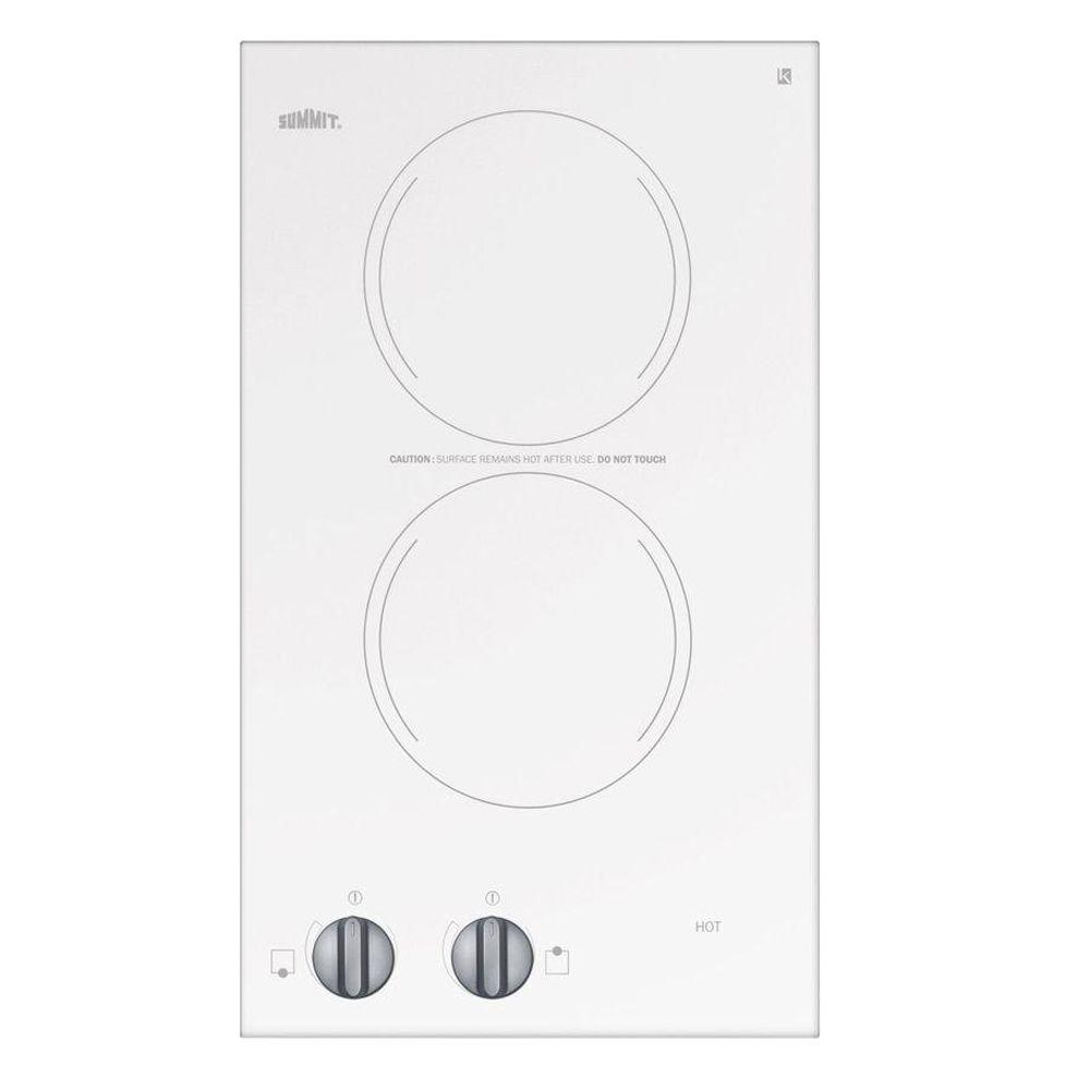 Summit Appliance 12 In Radiant Electric Cooktop In White With 2