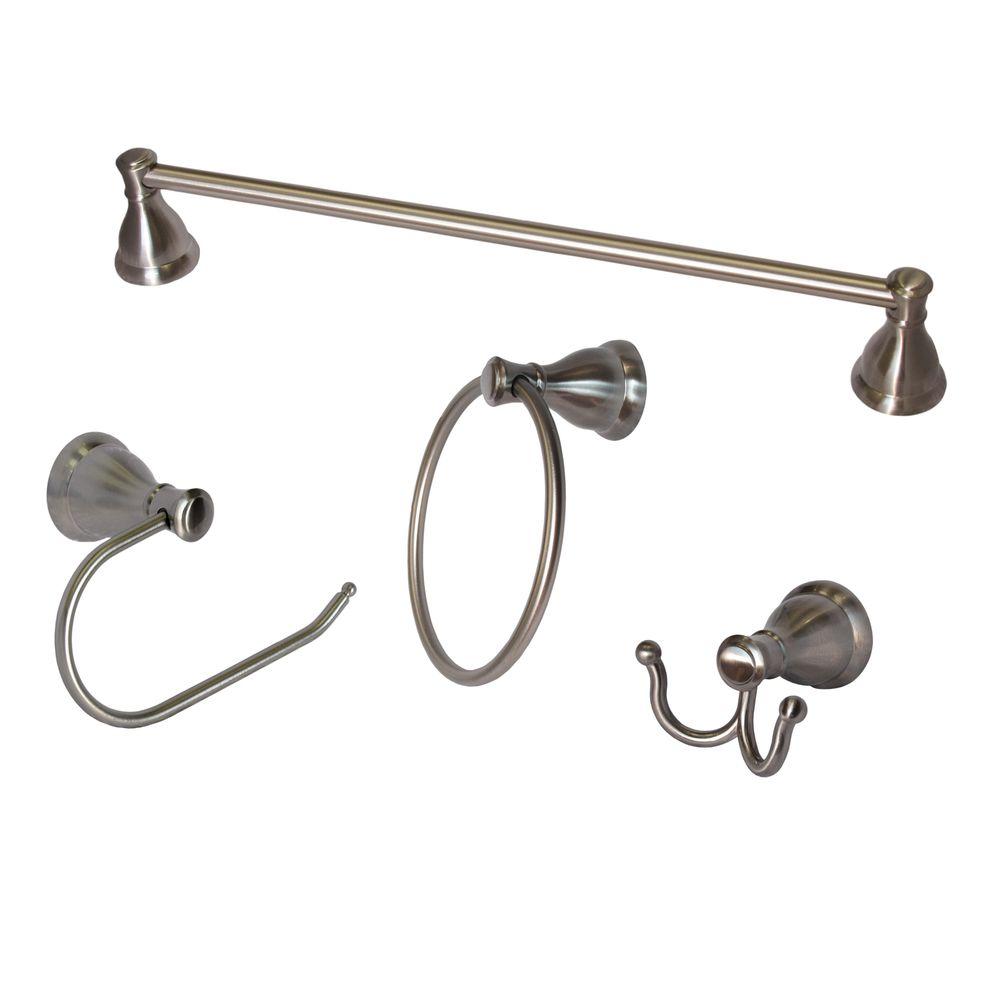 Design House Millbridge 4Piece Bathroom Accessory Kit in Polished