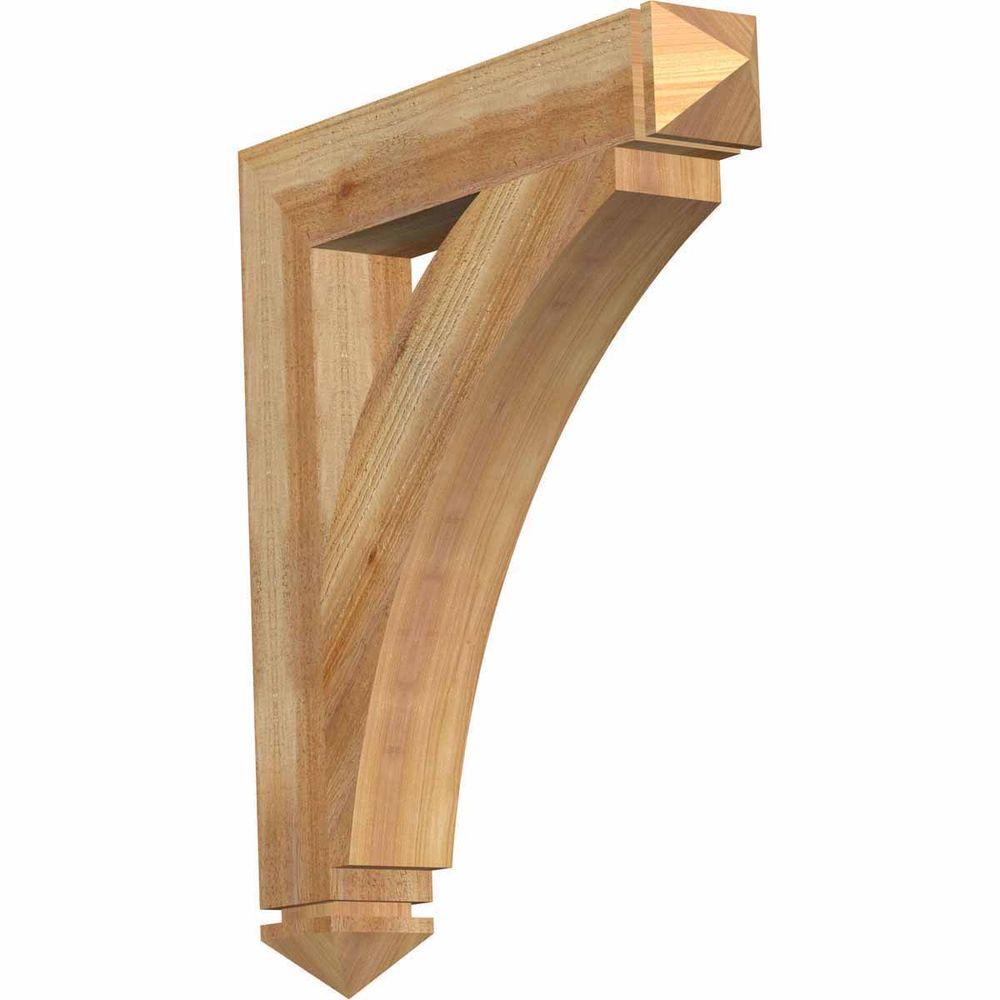 Ekena Millwork 4 in. x 28 in. x 24 in. Western Red Cedar Thorton Arts