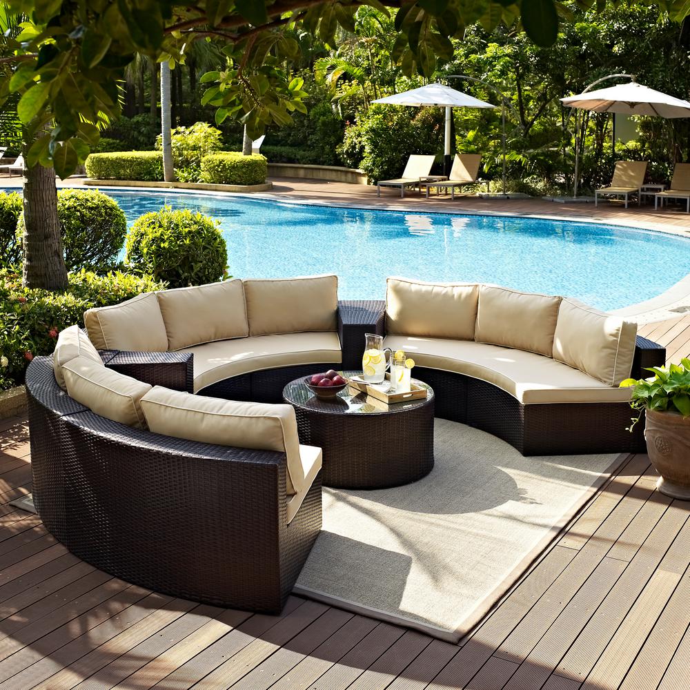 Crosley Catalina 4 Piece Wicker Outdoor Sectional Set With Sand Cushions Ko70035br The Home Depot - Mcleland Design Catalina 4 Pc Resin Wicker Patio Set Crosley Catalina 4 Piece Wicker Outdoor Sectional Set With Sand Cushions Ko70035br The Home Depot - Mcleland Design Catalina 4 Pc Resin Wicker Patio Set