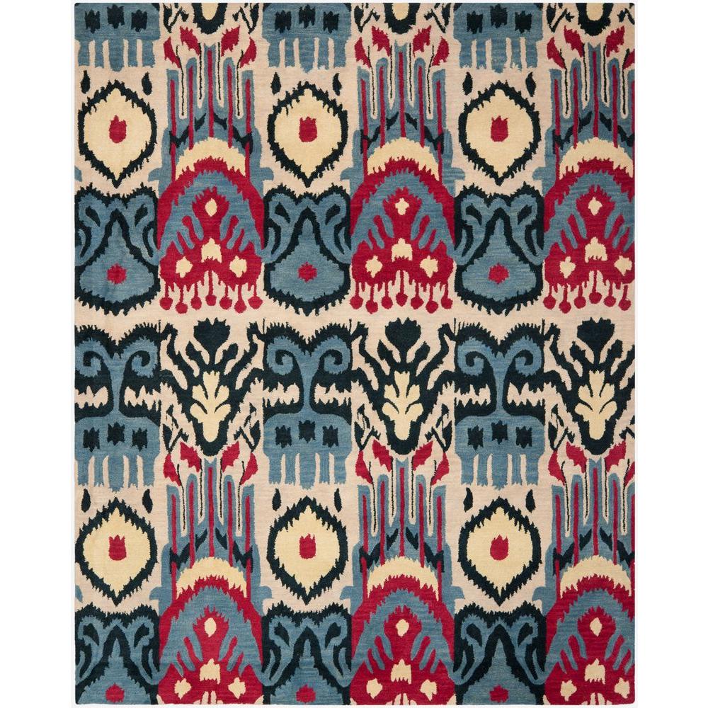 Safavieh Ikat Beige Blue 8 Ft X 10 Area Rug Ikt466a The Safavieh Ikat Beige Blue 8 Ft X 10 Area Rug Ikt466a The Home Depot