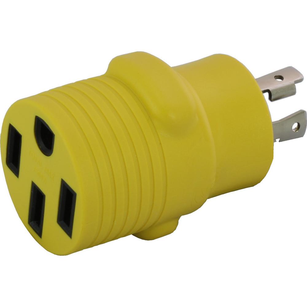 AC WORKS Locking Adapter NEMA L14-30P 30 Amp 125/250-Volt 4-prong locking plug... by AC WORKS
