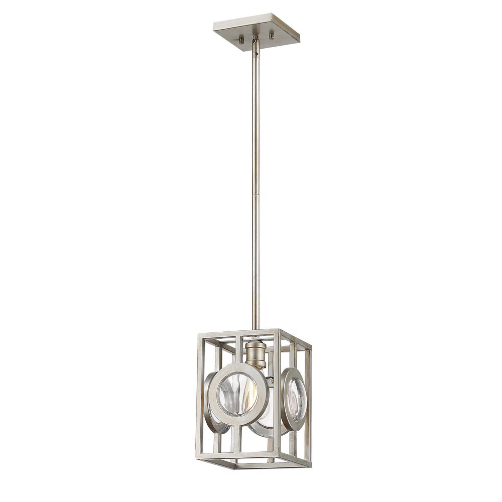 Filament Design Reeta 1 Light Antique Silver Mini Pendant With Filament Design Reeta 1 Light Antique Silver Mini Pendant With Steel Shade