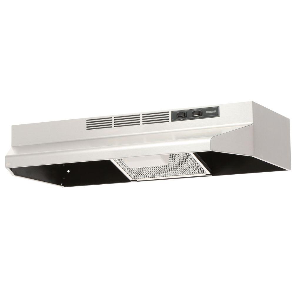 Broan 41000 Series 30 In Non Vented Range Hood In Stainless Steel