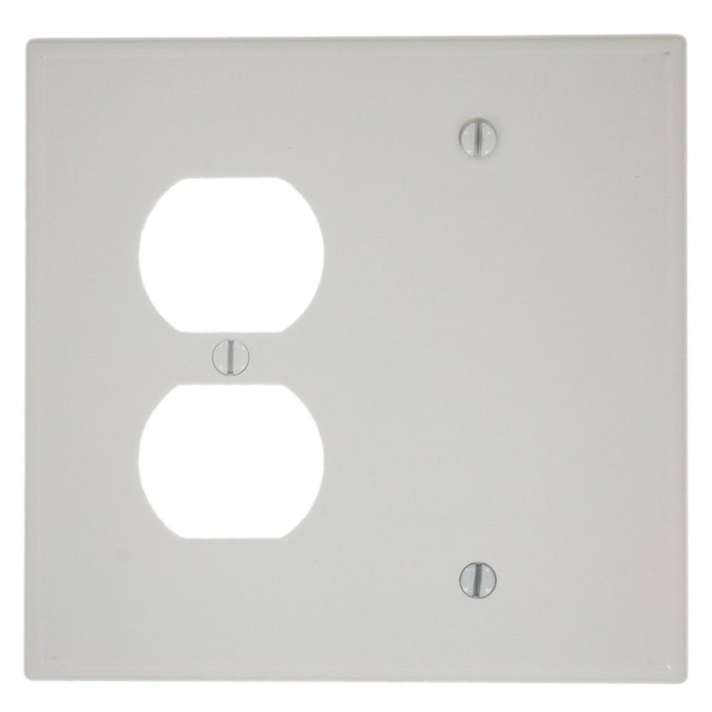 Leviton White 2 Gang 1 Toggle1 Blank Wall Plate 1 Pack 80706 W The Home Depot