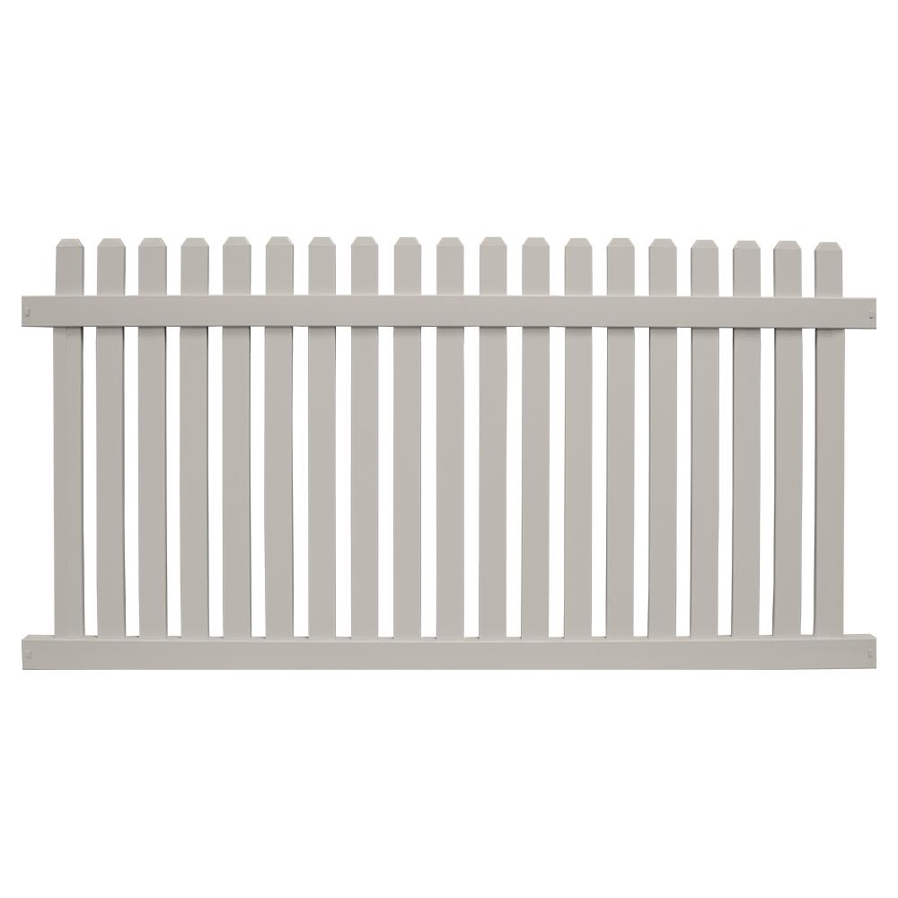 Weatherables Provincetown 3 ft. H x 6 ft. W Tan Vinyl Picket Fence