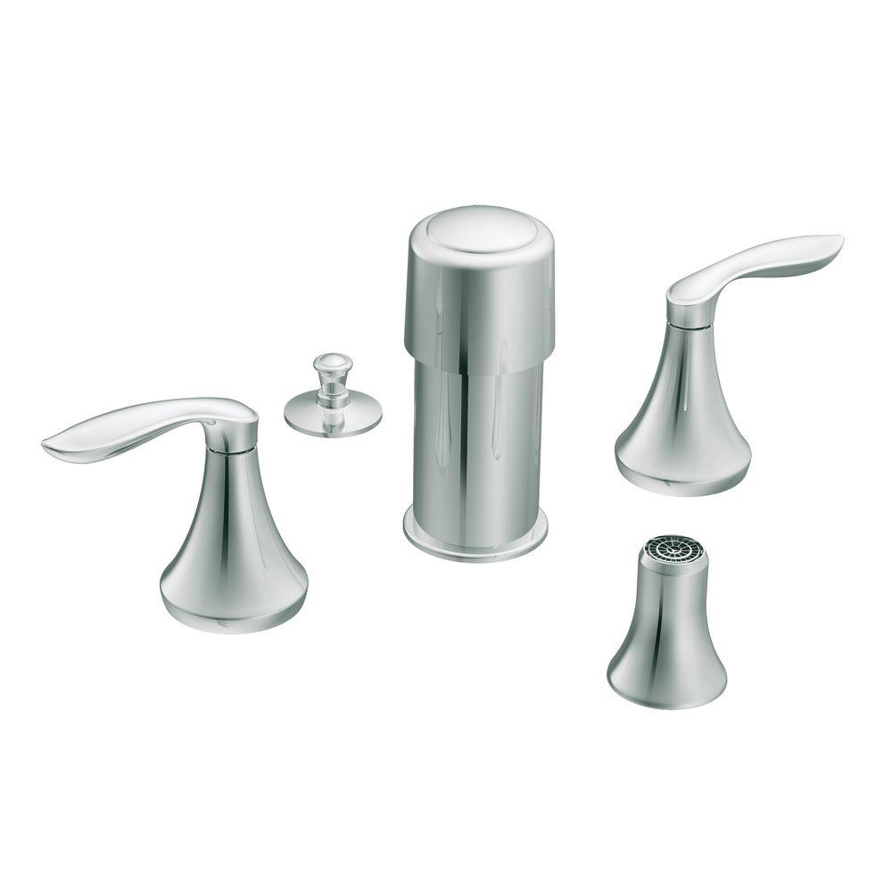 MOEN Eva 2Handle DeckMount Roman Tub Faucet Trim Kit in Brushed