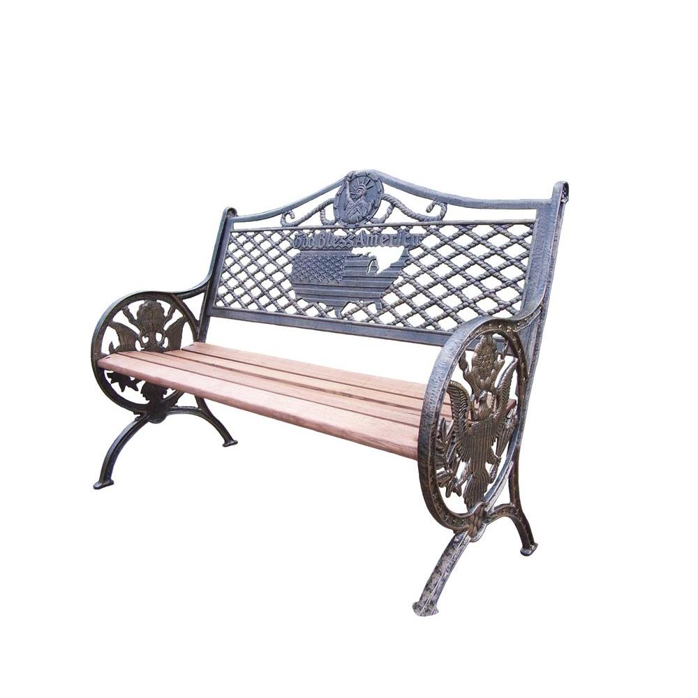 Oakland Living God Bless America Patio Bench-6074-AB - The ... Oakland Living God Bless America Patio Bench-6074-AB - The ... on Ab Outdoor Living id=45471