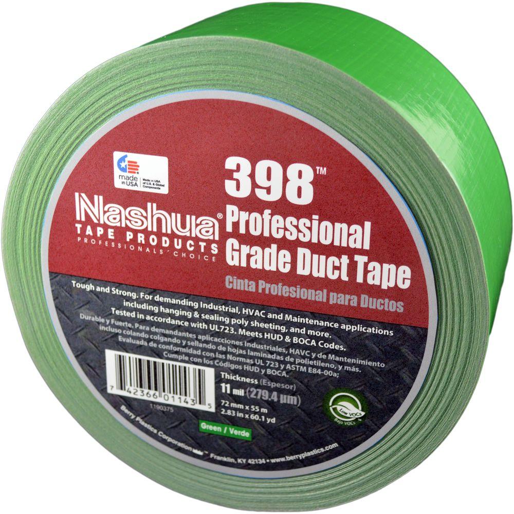Nashua Tape 1.89 in. x 60.1 yds. 398 AllWeather Green HVAC Duct Tape1198669 The Home Depot