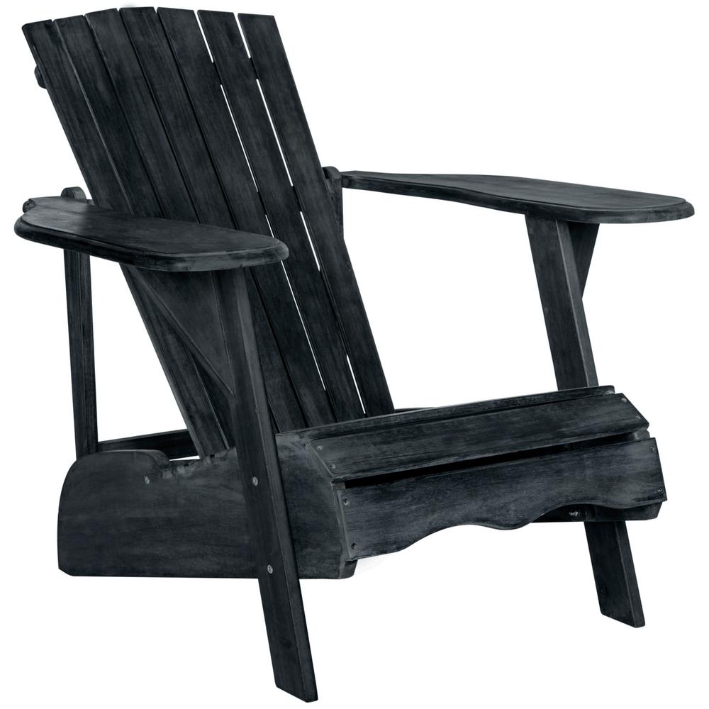 Safavieh Mopani Dark Slate Gray Wood Adirondack Chair-PAT6700K - The Home Depot