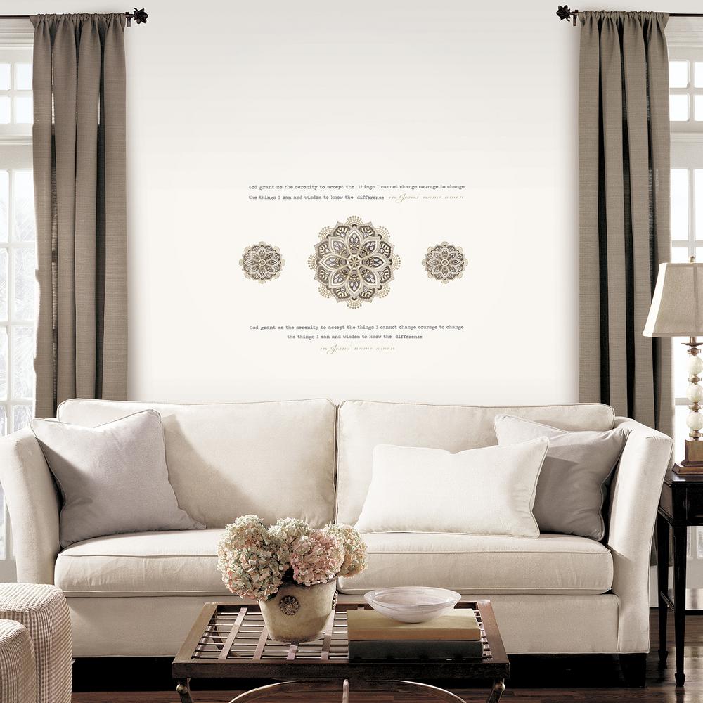Norwall Multi Shades Taupe Medallion Topography Serenity Prayer L And Stick Wall Decals 2 Sheets P21005d The Home Depot - Prayer Wall Decals Norwall Multi Shades Taupe Medallion Topography Serenity Prayer L And Stick Wall Decals 2 Sheets P21005d The Home Depot - Prayer Wall Decals
