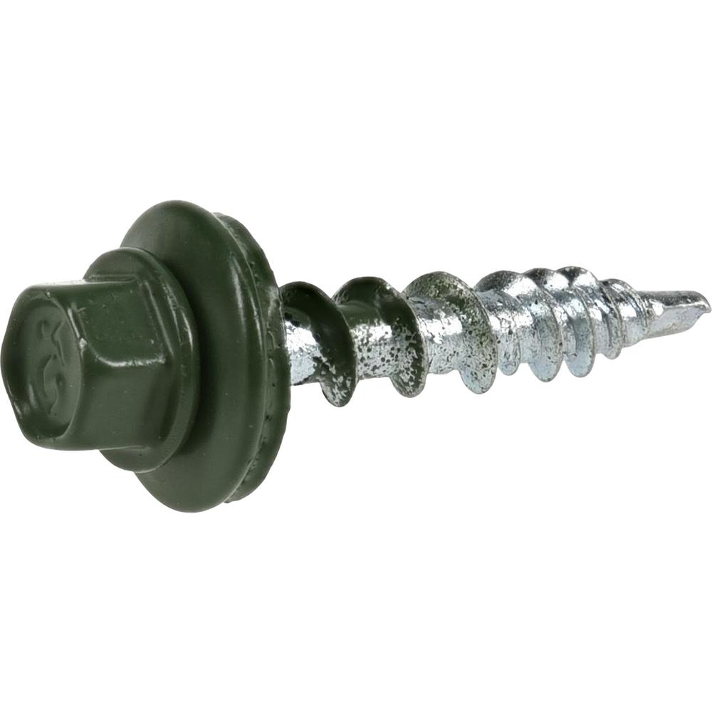 Everbilt 10 x 1 in. Evergreen Head Roofing Screw (1 lb./Box)116158
