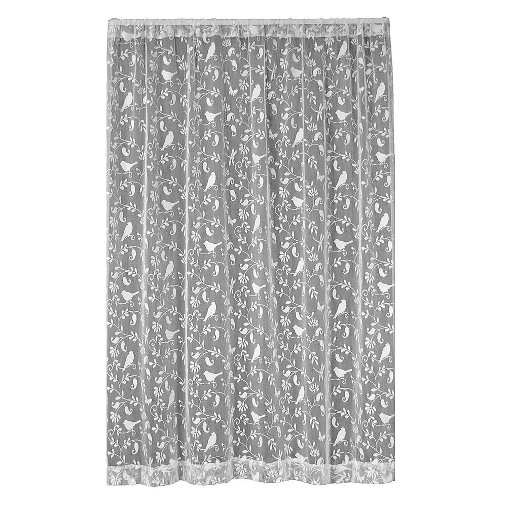 Heritage Lace Bristol Garden White Curtain 60 In W X 84 L