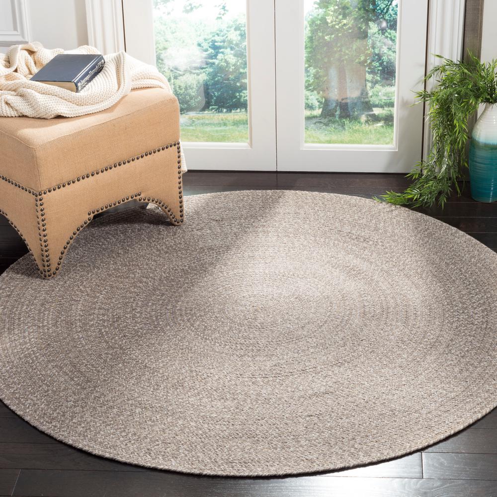 Safavieh Braided Ivory Beige 5 Ft X Round Area Rug Brd256b Safavieh Braided Ivory Beige 5 Ft X