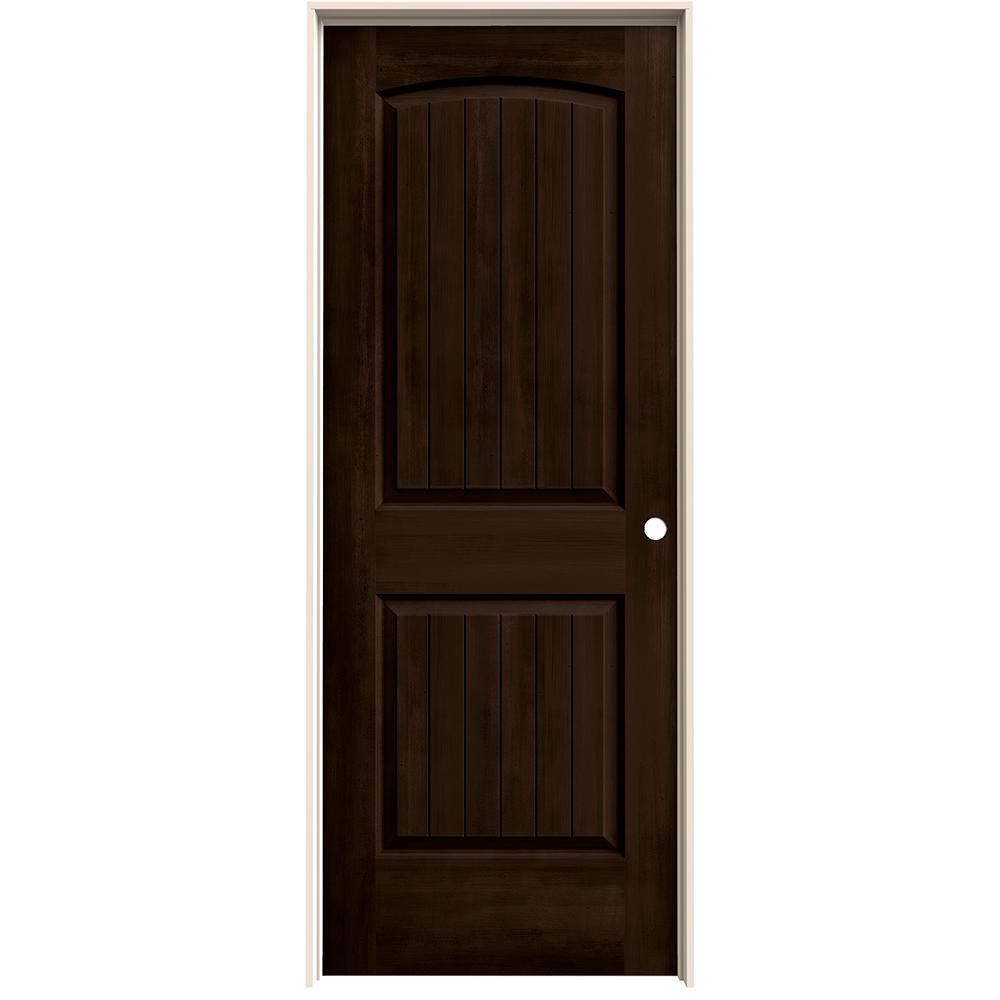 prehung espresso composite mdf molded stain fe santa single hand door interior jeld wen solid core left right