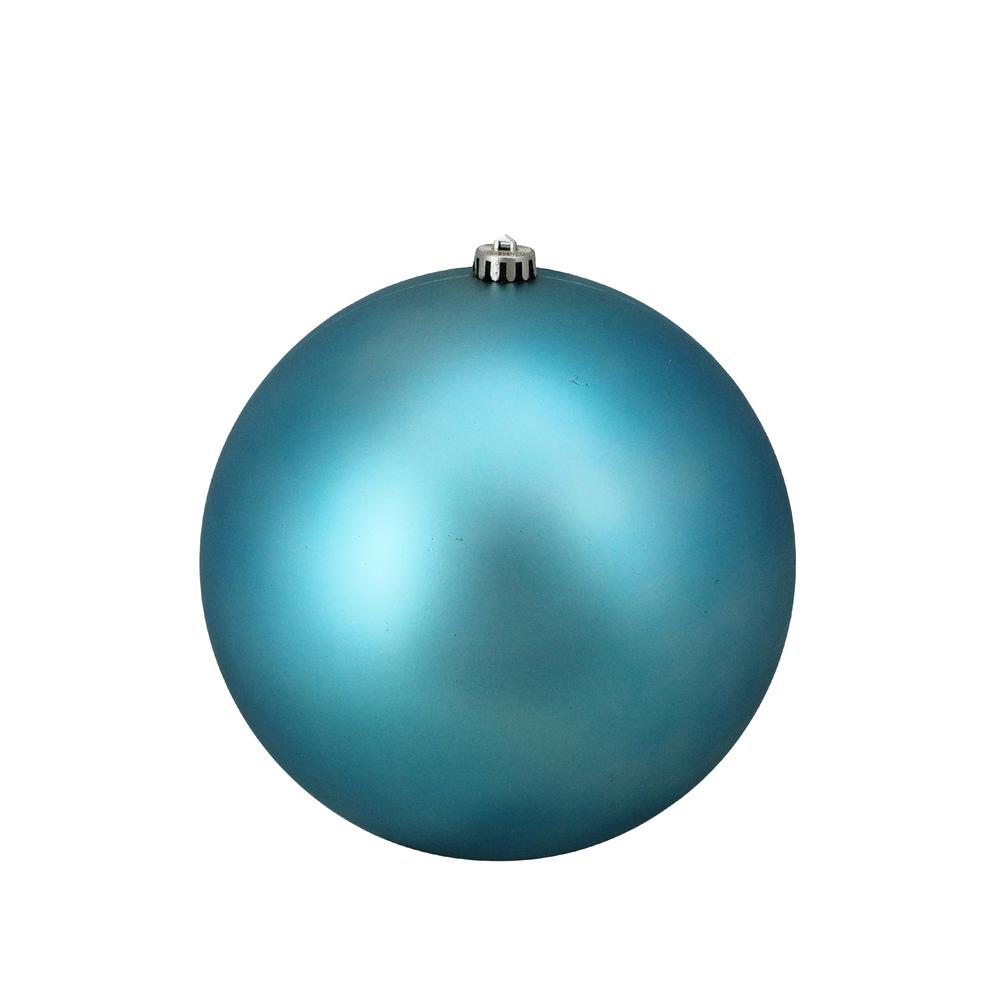 Northlight 32 Count Shatterproof Matte Turquoise Blue Christmas Ball Ornaments 3.25