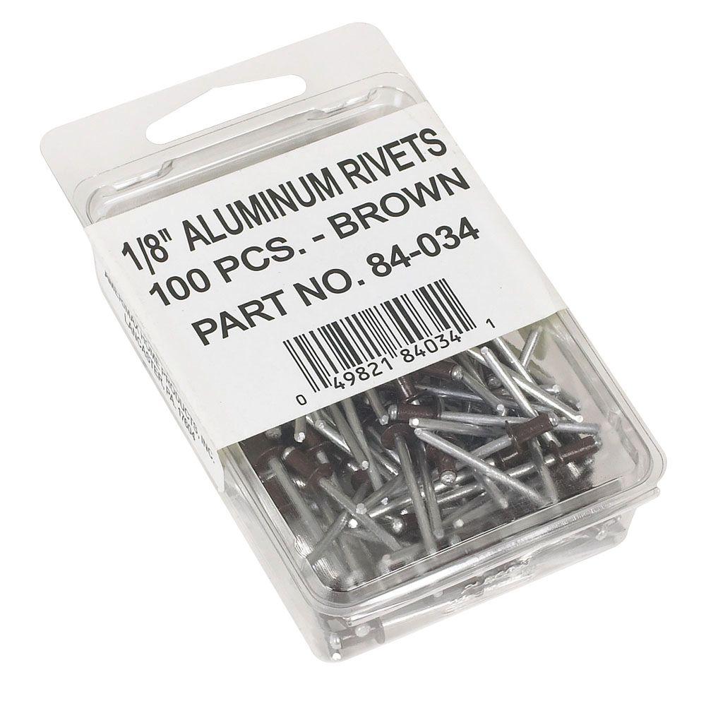 Amerimax Home Products 1/8 in. Brown Aluminum Rivets (100Pack)84034