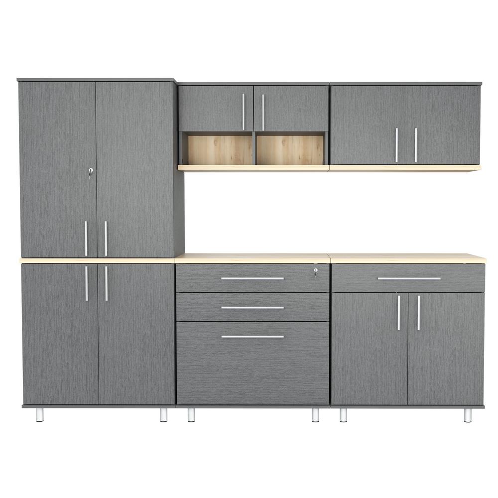 Inval Graphite Grey And Maple 94 5 In W X 70 8 H 19 69 Inval Graphite Grey And Maple 94 5 In