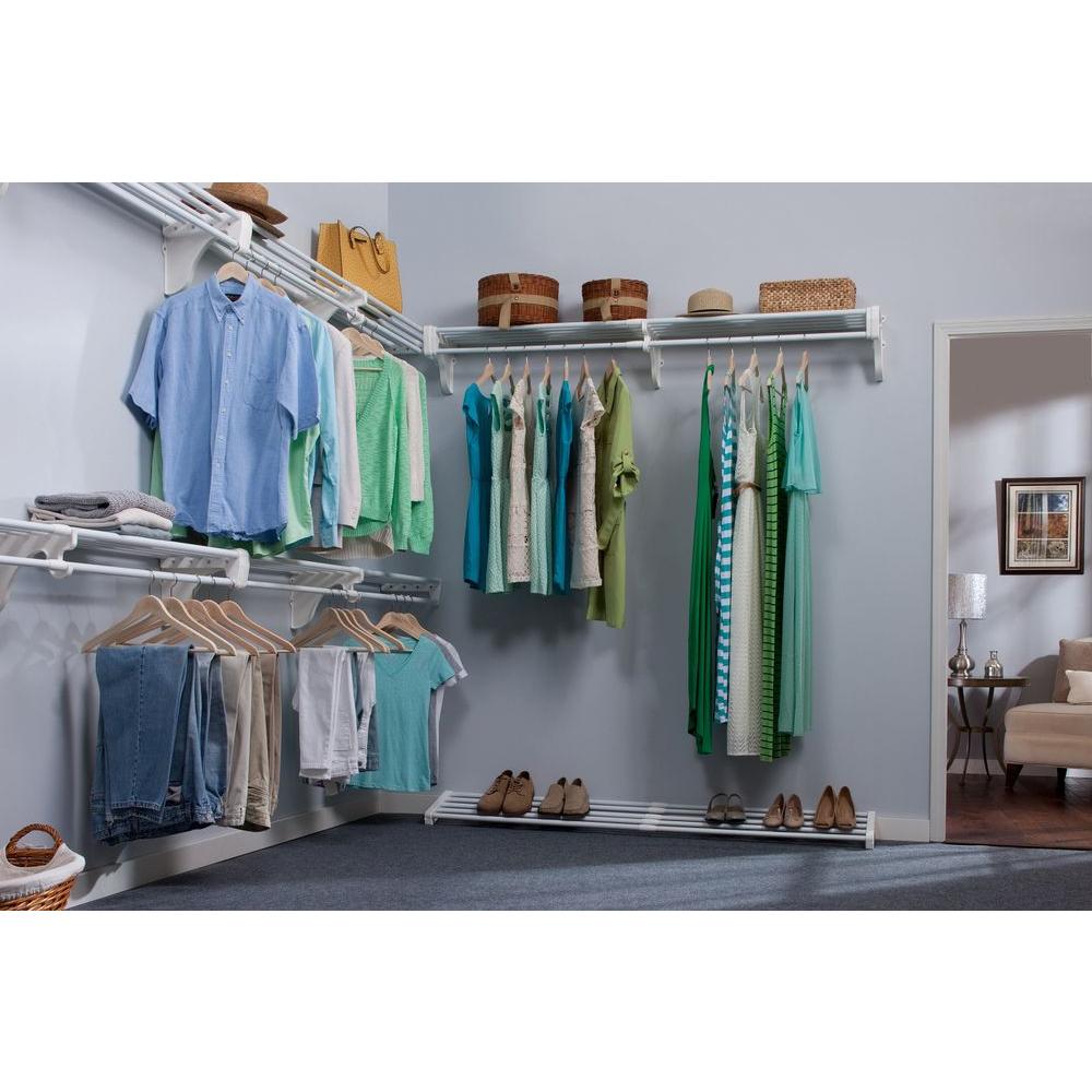 Ez Shelf Walk In 30 Ft Steel Closet Kit With 5 Expandable Shelf