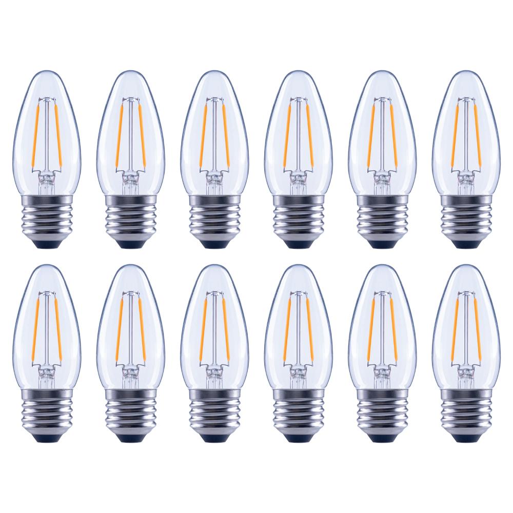 FG-03299 60-Watt Equivalent B11 Dimmable Energy Star Clear Glass Filament Vintage Edison LED Light Bulb in Soft White 3-Pack