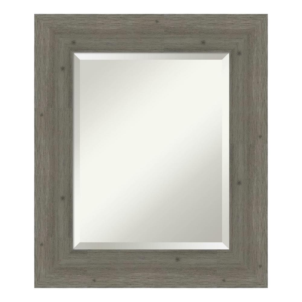 Amanti Art Fencepost Narrow Grey Bathroom Vanity MirrorDSW4094400 The Home Depot