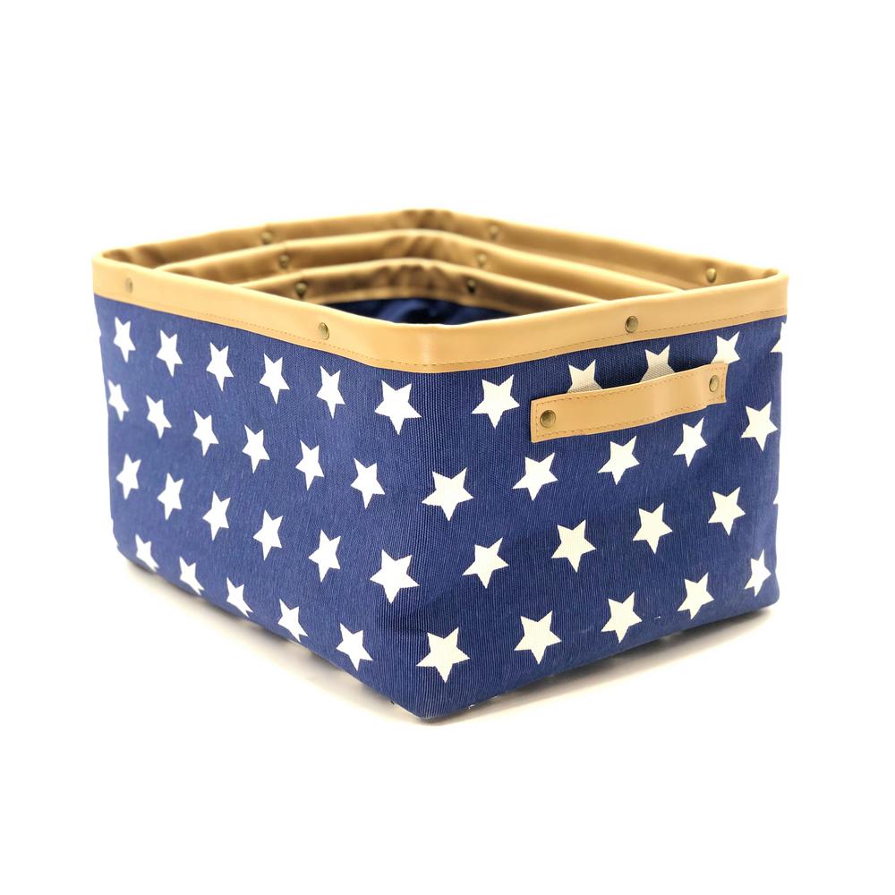 Canvas Material Foldable Storage Folding Folding Box Fabric Compartment Basket