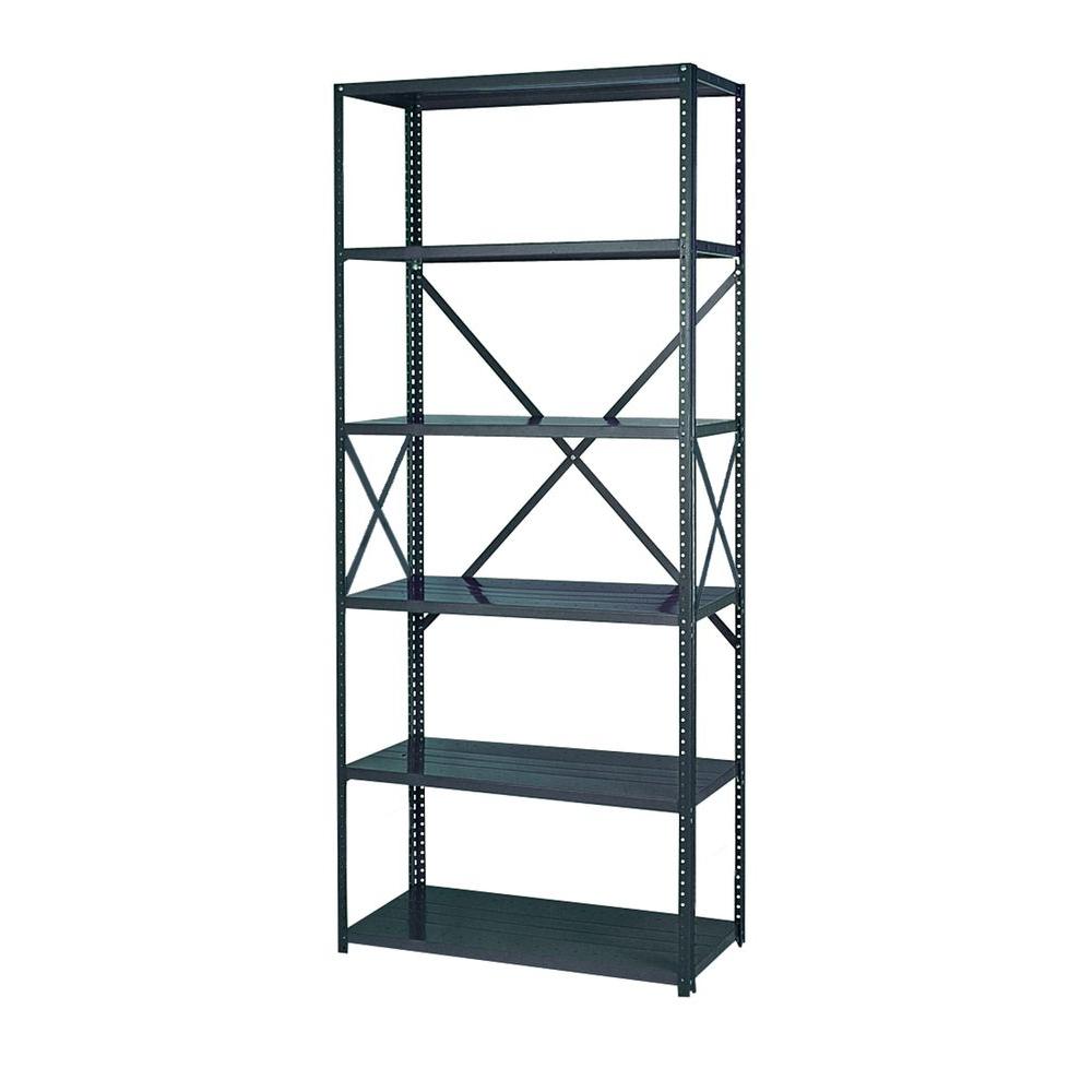 Hdx 6 Shelves Steel Commercial Shelving Unit Hd32448rcps The Home 85 In H X 48 W 18 D