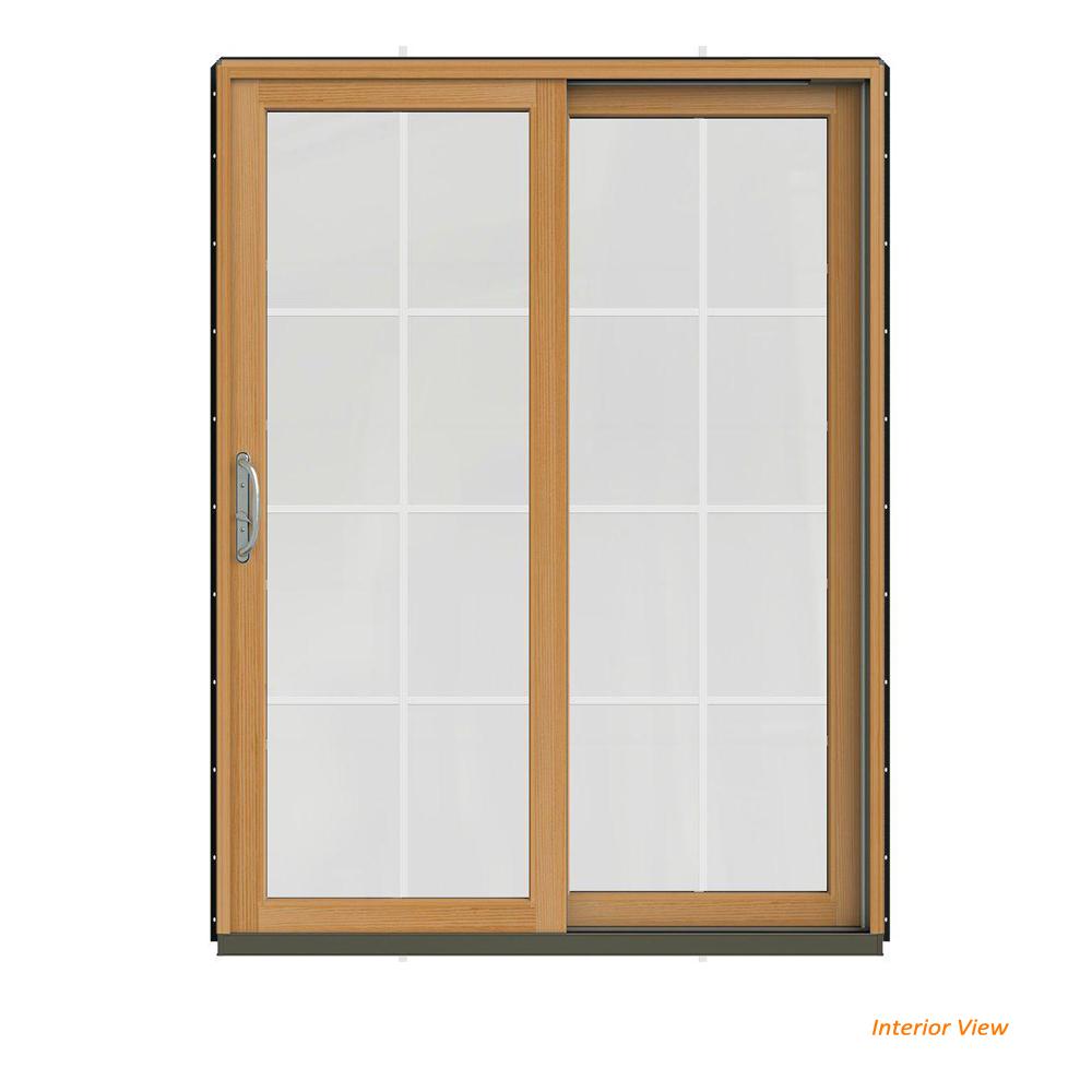 Single Door Patio Doors Exterior The Home Depot 60 In X 80 W 2500 Contemporary Bronze Clad Wood Right