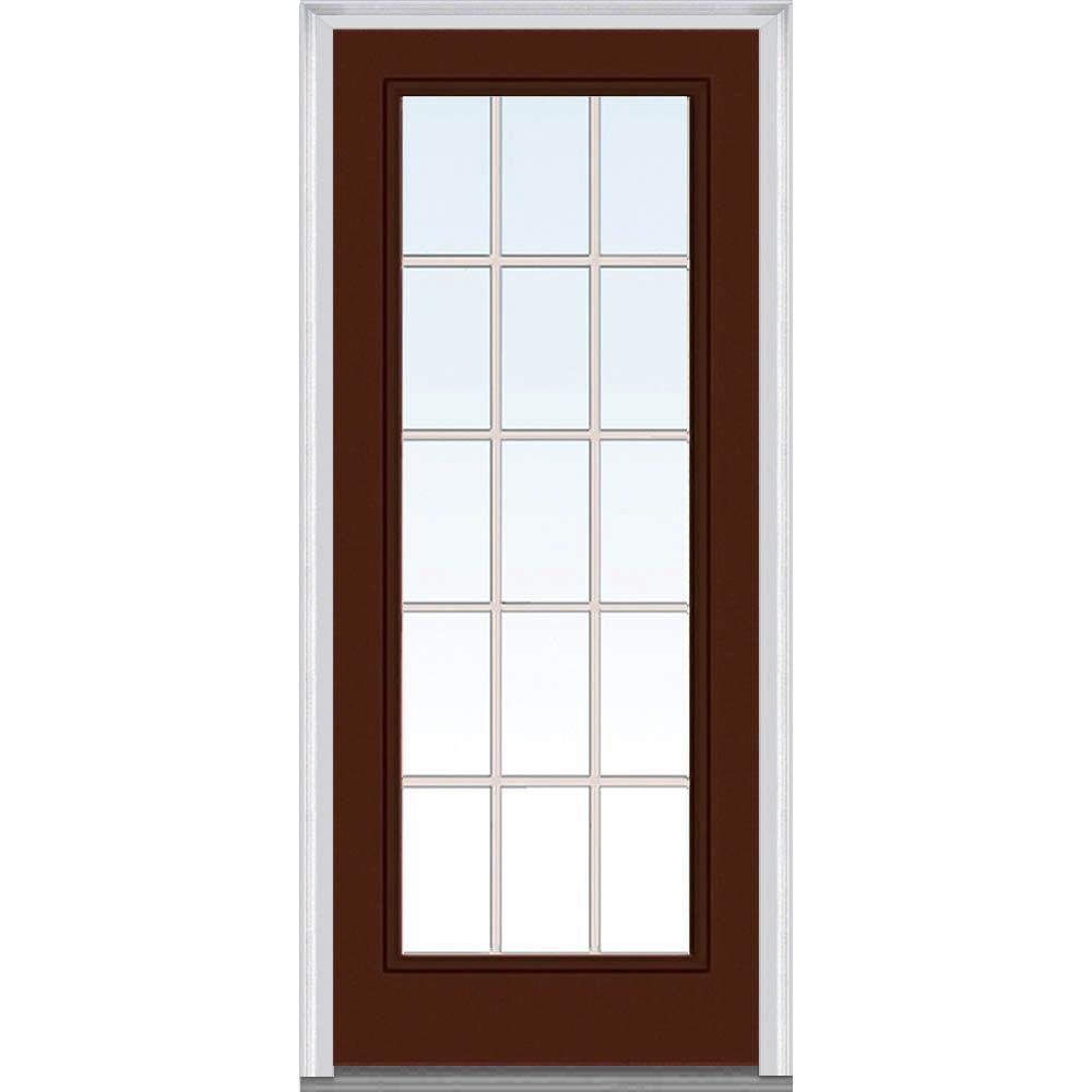 MMI Door 36 In. X 80 In. Classic Clear Glass GBG Full Lite Painted ...