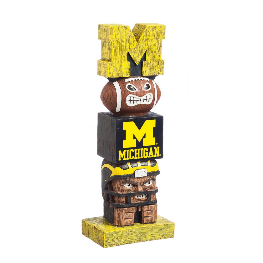 Evergreen University Of Michigan Tiki Totem Garden Statue 84920tt