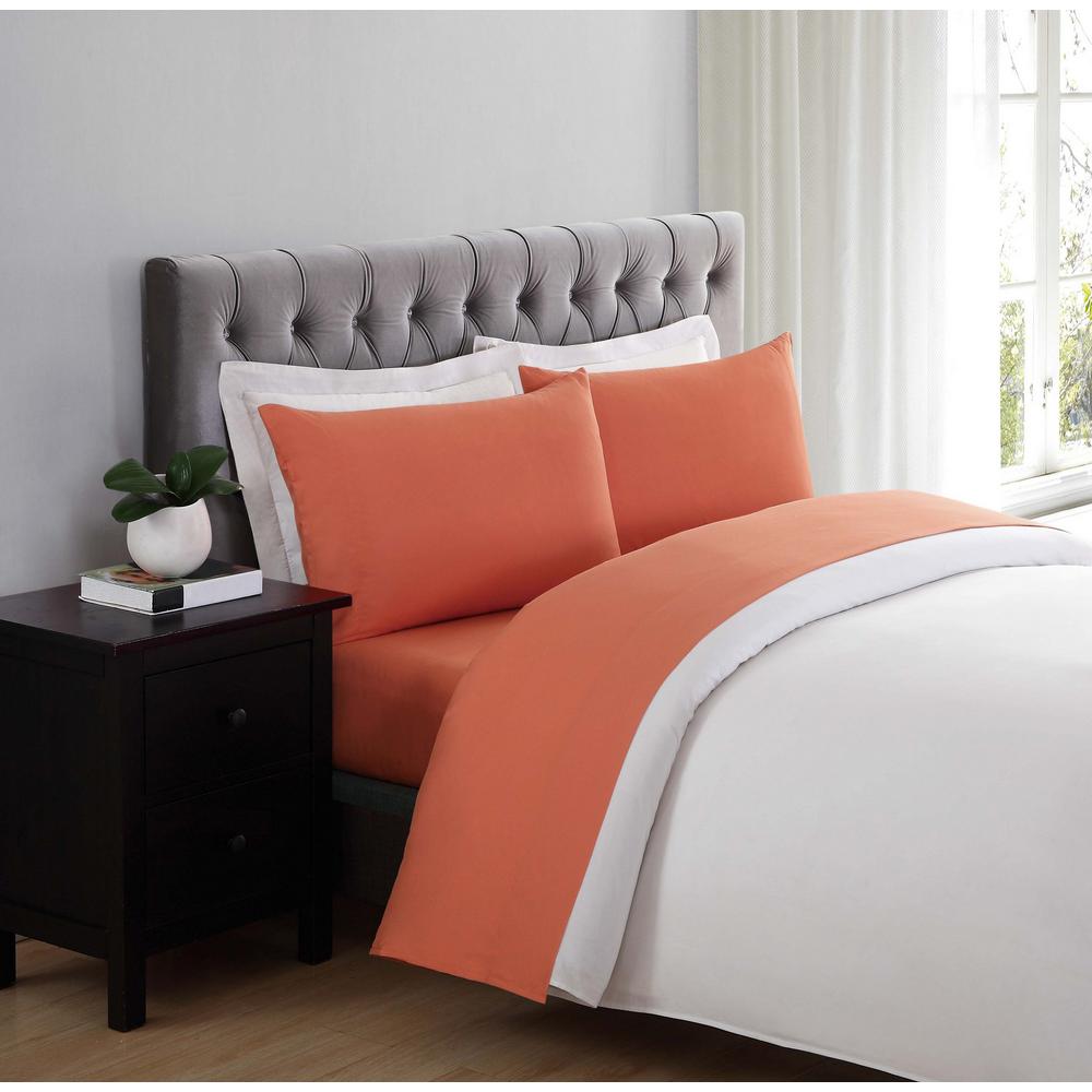 Truly Soft Everyday Orange Queen Sheet Set SS1658ORQN4700 The Home Depot