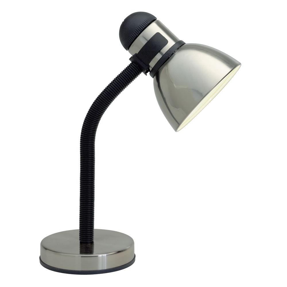 Filament Design Fluorescent Toggle On Lamps Lighting Black And Steel Desk Lamp