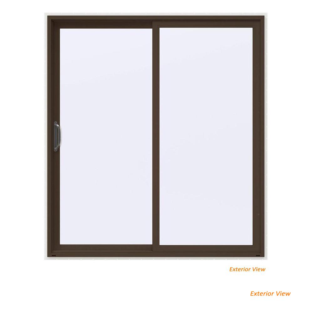Jeld Wen 72 In X 80 V2500 White Vinyl Prehung Left Hand 15 Lite V 4500 Contemporary Brown Painted Vinyl Left