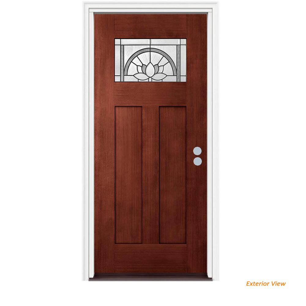 JELDWEN 36 in. x 80 in. Craftsman Ardsley Black Cherry JELDWEN 36 in. x 80 in. Craftsman Ardsley Black Cherry