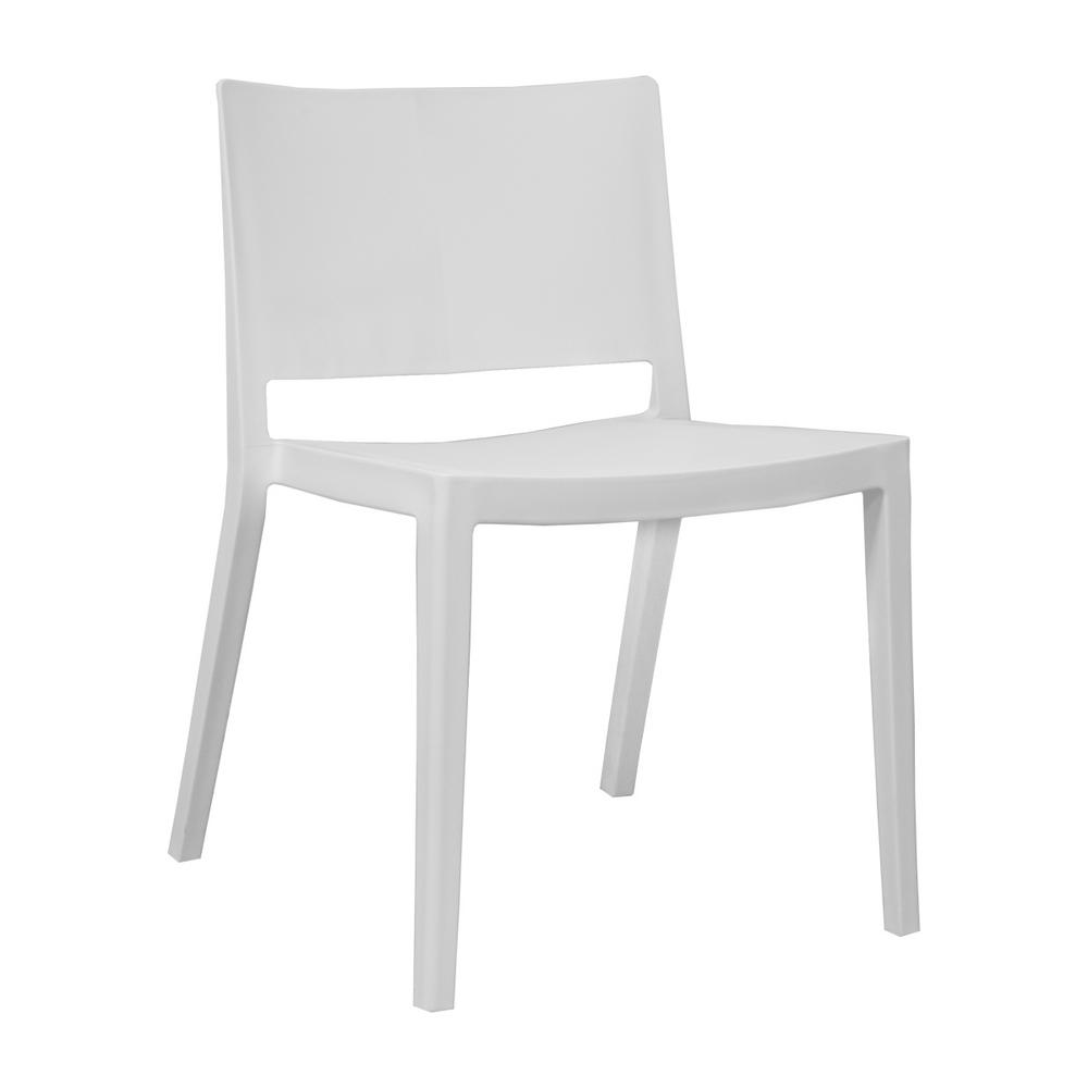 mod made elio modern white plastic dining side chair set of  2mmpc071white  the home depot